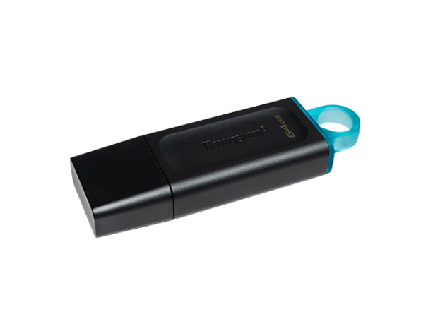 Pendrive Kingston DataTraveler Exodia USB com design retrátil e acabamento preto