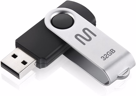 Pendrive Multi Twist PD589 de 32 GB USB 2.0 com conector giratório