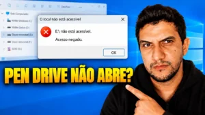 pen drive não abre com erro de acesso negado no notebook