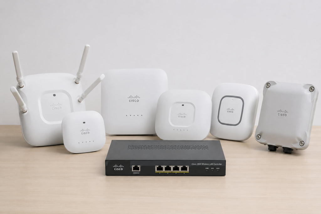 Controladora Cisco WLC 2500 com pontos de acesso Wi-Fi corporativos usados em rede sem fio gerenciada