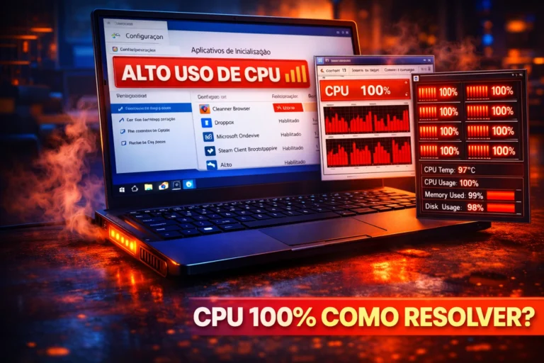 cpu 100 como resolver no Windows com alto uso da CPU e todos os núcleos no máximo