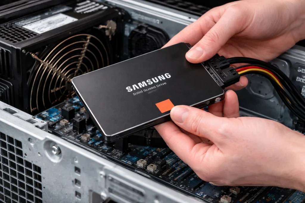instalar ssd no computador com cabo sata e energia upgrade desempenho