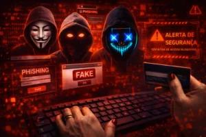 risco da internet hackers phishing golpe online e alerta de segurança digital