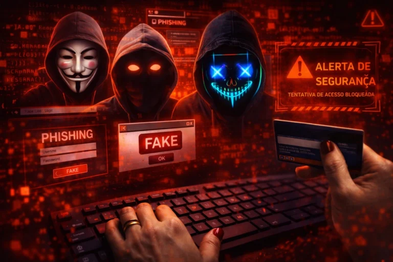risco da internet hackers phishing golpe online e alerta de segurança digital