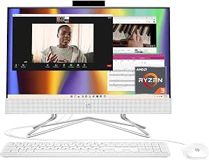 Computador Acer Aspire C27-1800-UR12 preto com teclado e mouse.