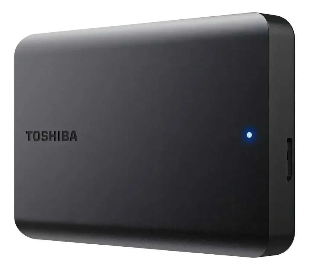 HD externo Toshiba Canvio Basics portátil com USB 3.0 para trabalho e estudos
