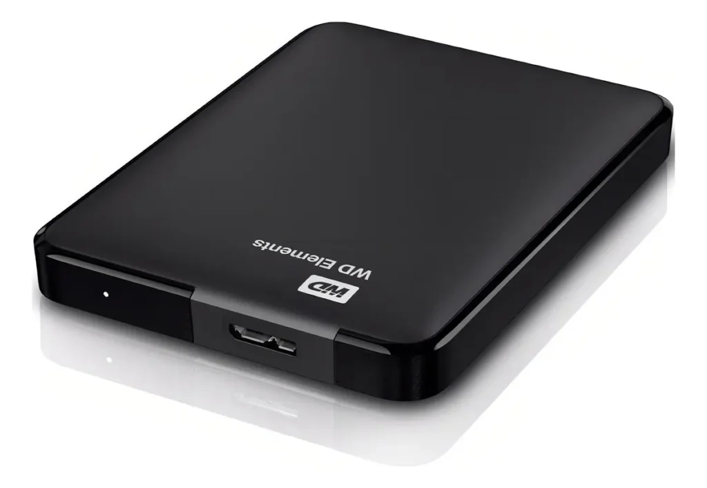 HD externo Western Digital Elements 1 TB portátil para armazenamento de arquivos