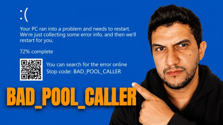 bad pool caller na tela azul do Windows