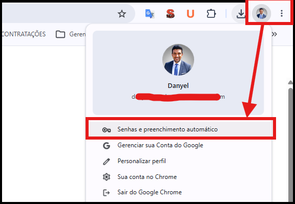 senhas salvas Google no Gerenciador de Senhas