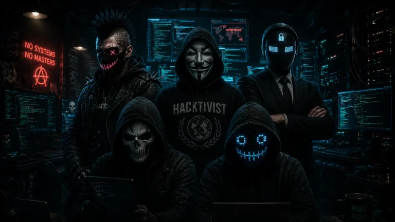Tipos de hackers em ambiente de segurança cibernética