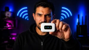 WiFi hotspot portátil usado para compartilhar internet sem fio