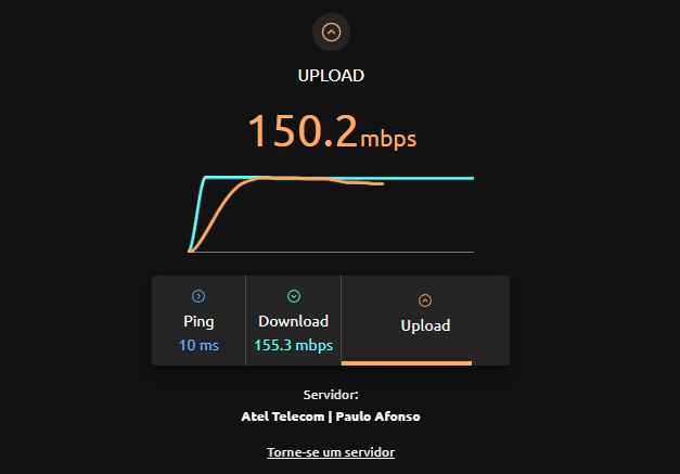 medir a velocidade da internet com teste de ping download e upload